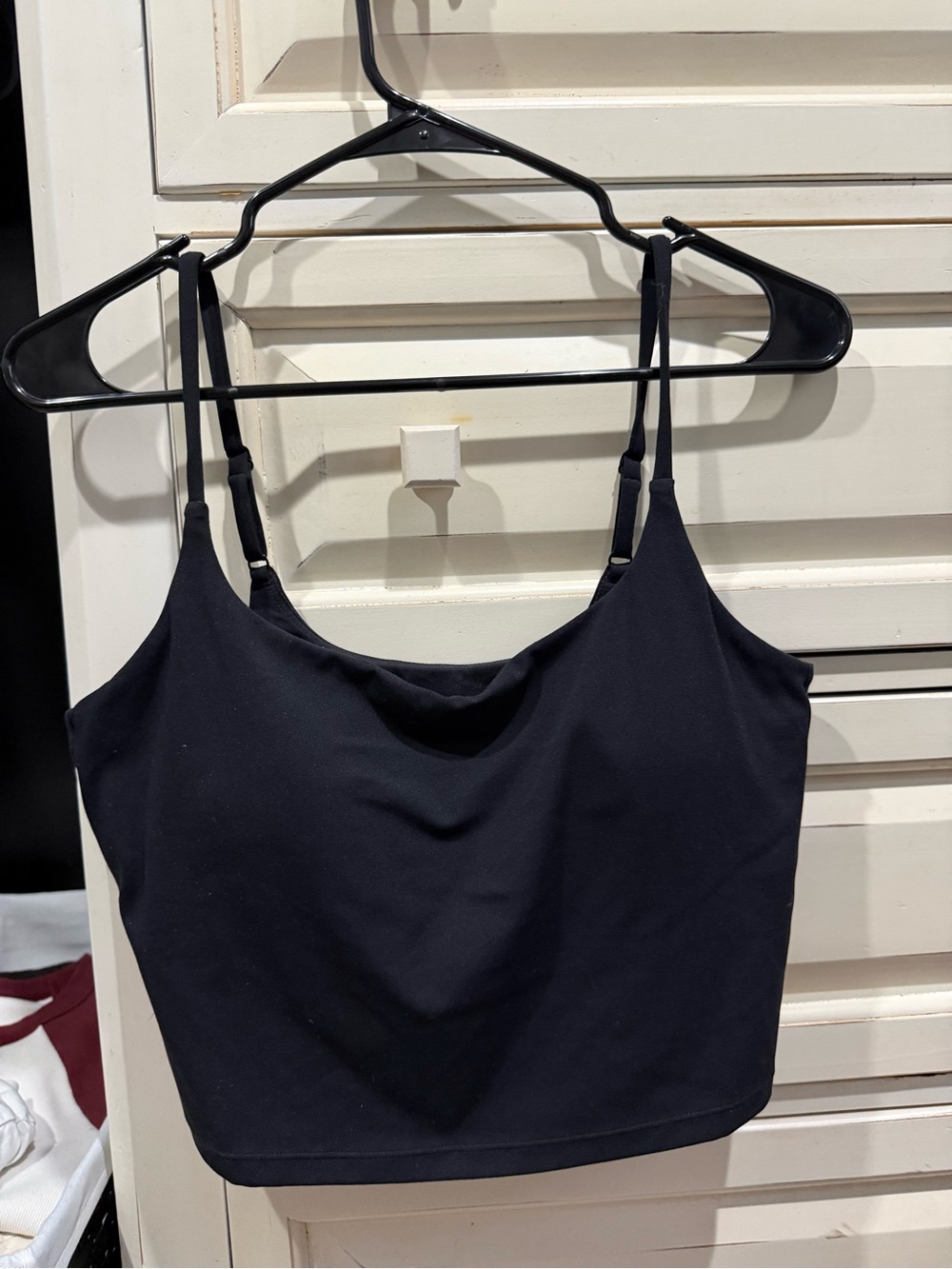 Black Spaghetti Strap Crop Top